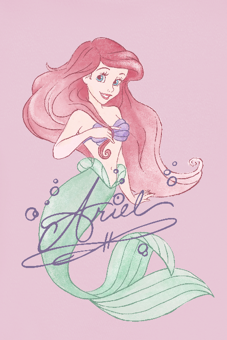 Arielle, die Meerjungfrau Signed Arielle T-Shirt rosa