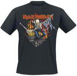Trooper Flamed Battlefield, Iron Maiden, T-Shirt