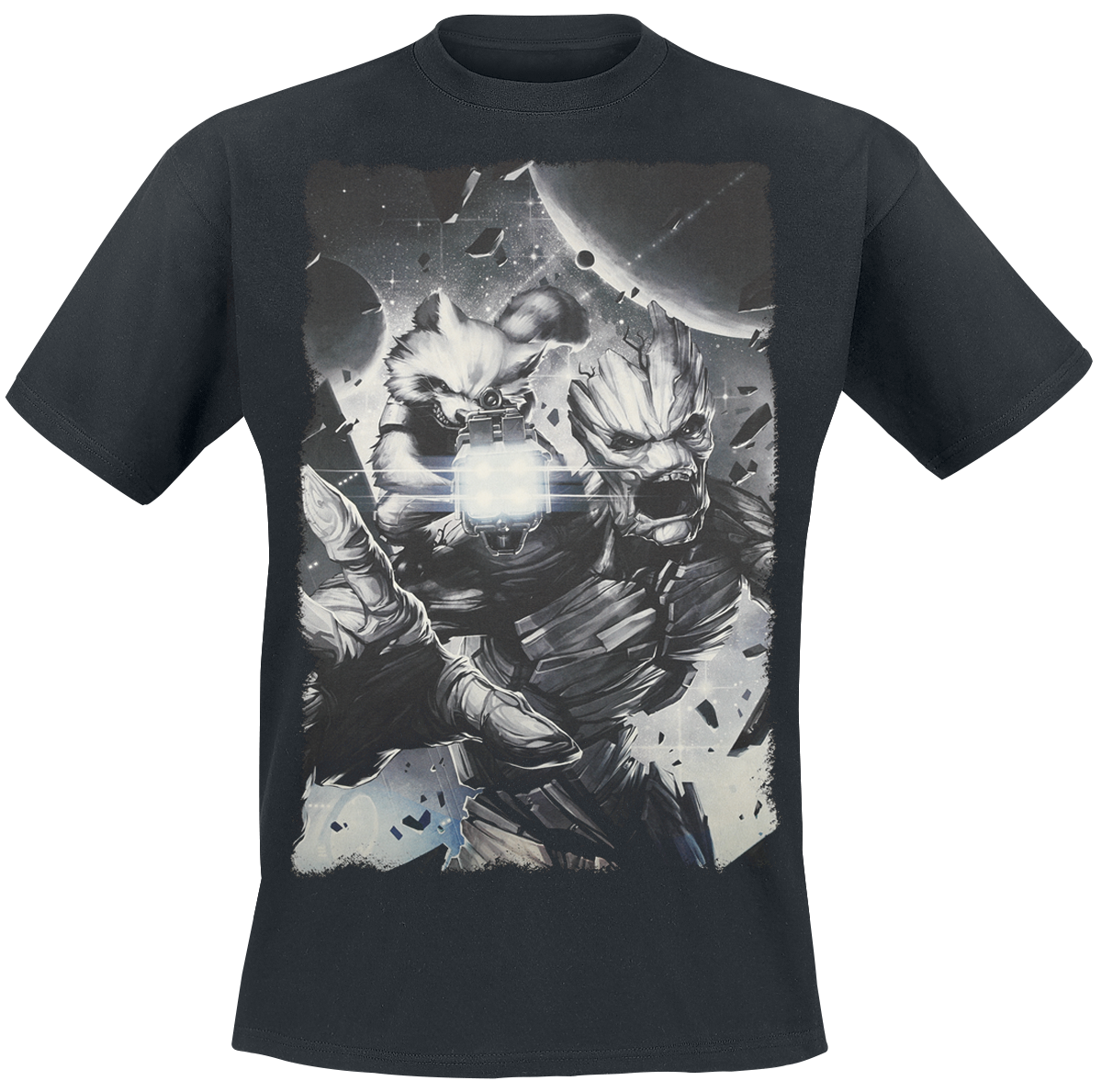 Guardians Of The Galaxy - Groot And Rocket - T-Shirt - schwarz