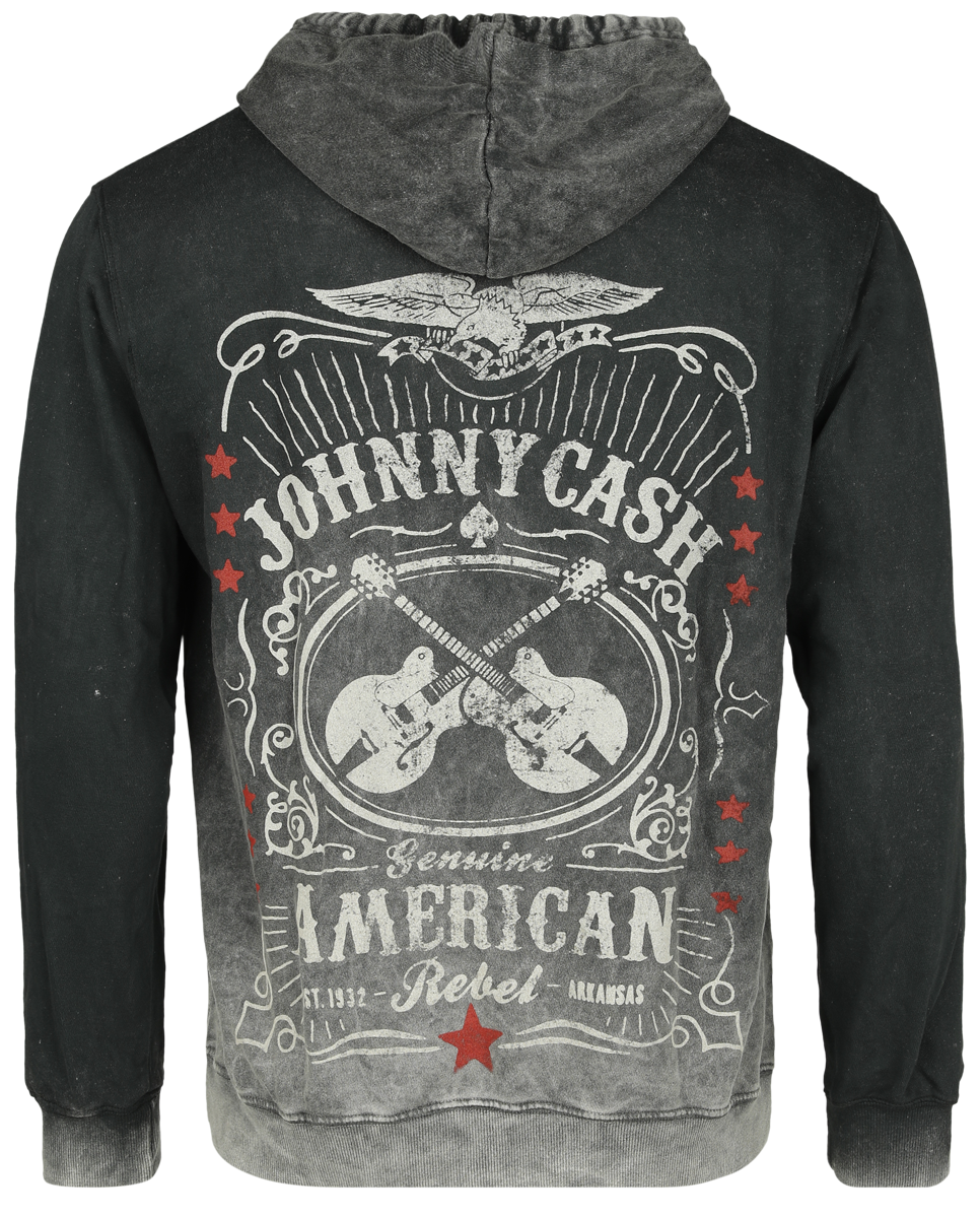 Johnny Cash Kapuzenpullover - Man In Black - S bis XL - für Männer - Größe XL - dunkelgrau  - Lizenziertes Merchandise!
