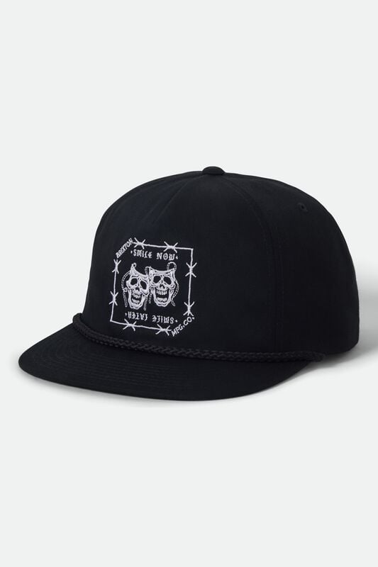 Brixton Miesten Musta Lippis - Smile Always Snapback - Varten Miehet
