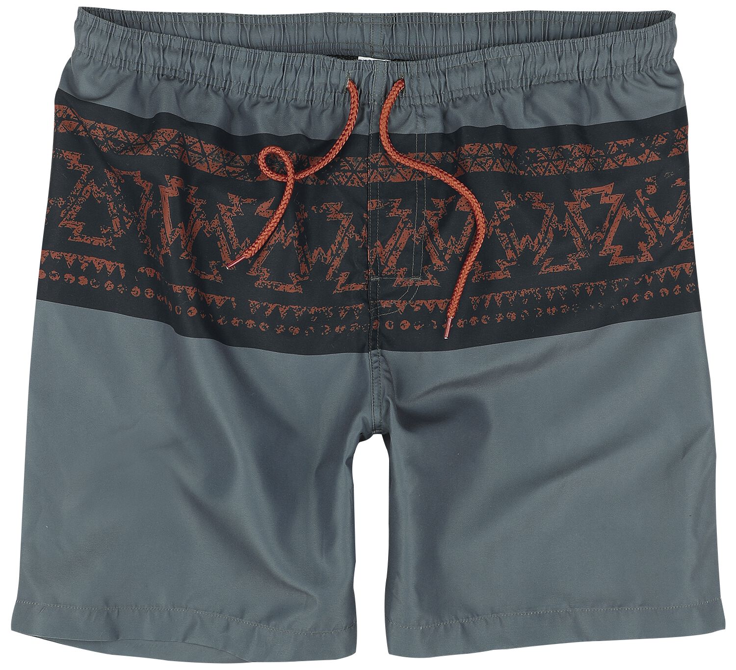 RED by EMP Swim Shorts With Graphic Design Badeshort dunkelgrau in M