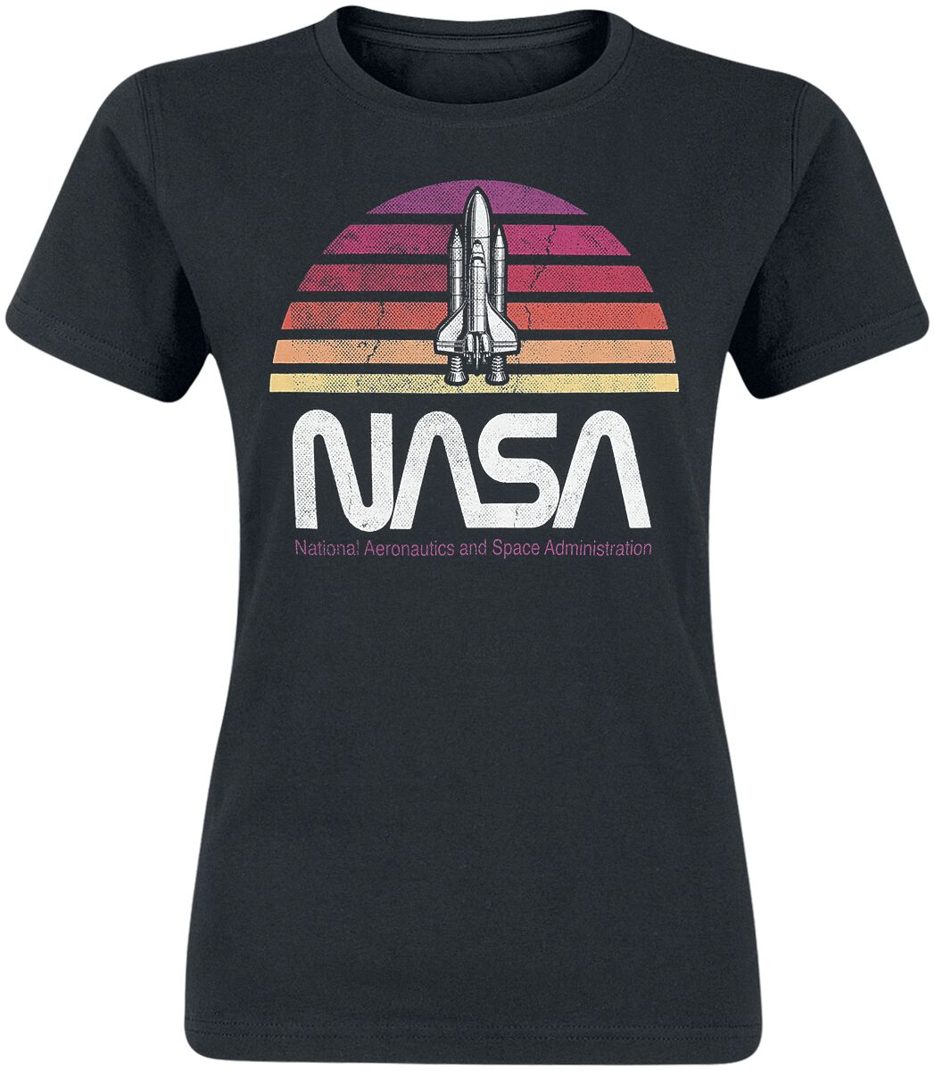 T-Shirt Manches courtes de NASA - Sunset - S à XL - pour Femme - noir