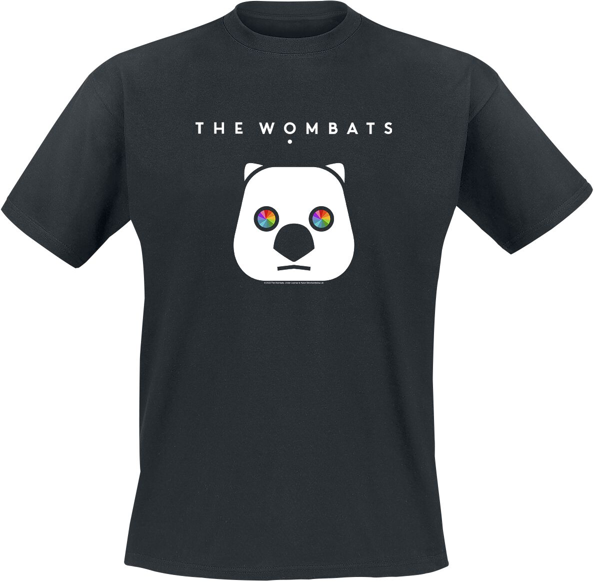 The Wombats Rainbow Eyes Logo T-Shirt schwarz The Wombats Rainbow Eyes Logo T-Shirt schwarz