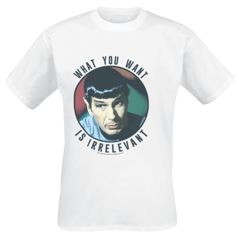 Star Trek T-Shirt - What You Want Is Irrelevant - S bis XXL - für Männer - Größe XL - weiß  - Lizenzierter Fanartikel
