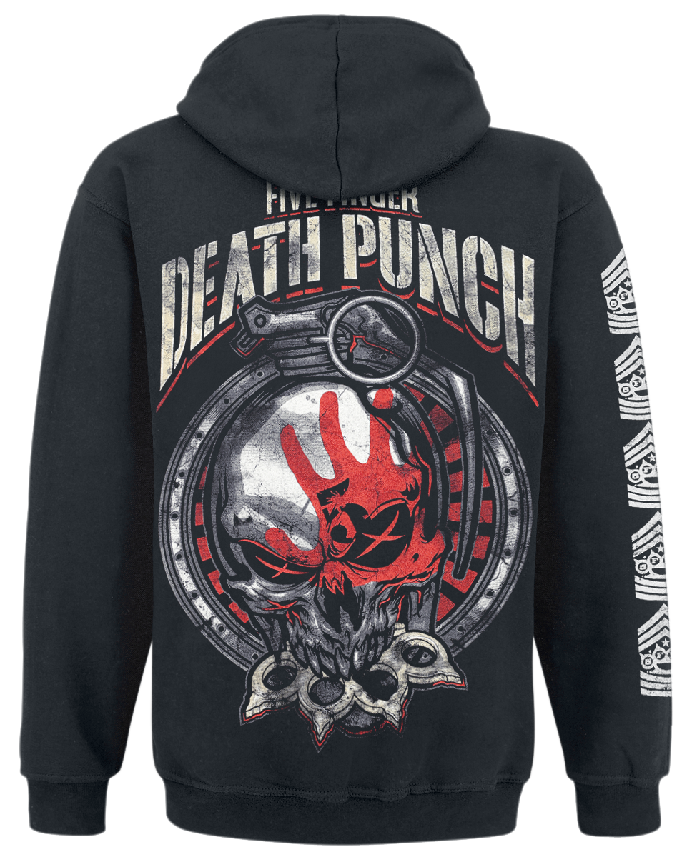 Five Finger Death Punch Kapuzenjacke - Grenade - S bis XXL - für Männer - Größe S - schwarz  - Lizenziertes Merchandise!