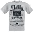 ´92 Tour, Metallica, T-Shirt