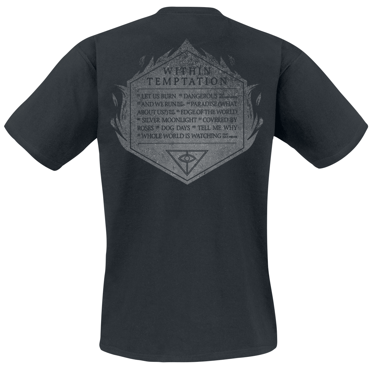 Within Temptation T-Shirt - Hydra Tracks - S bis XXL - für Männer - Größe M - schwarz  - Lizenziertes Merchandise!