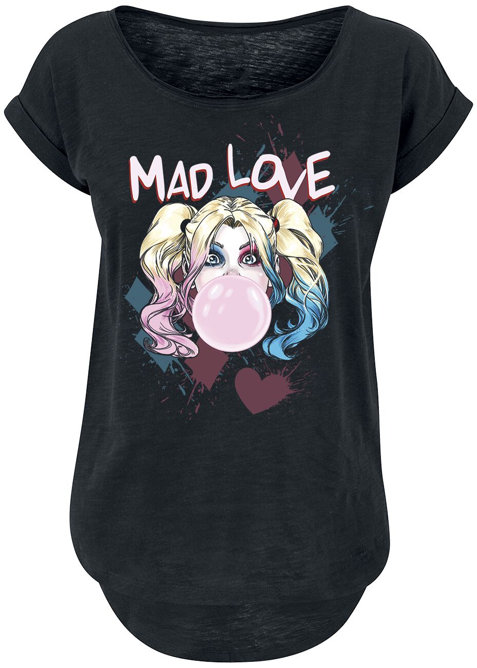 Harley Quinn - DC Comics T-Shirt - Mad Love - XS bis 3XL - für Damen - Größe XS - schwarz  - EMP exklusives Merchandise!