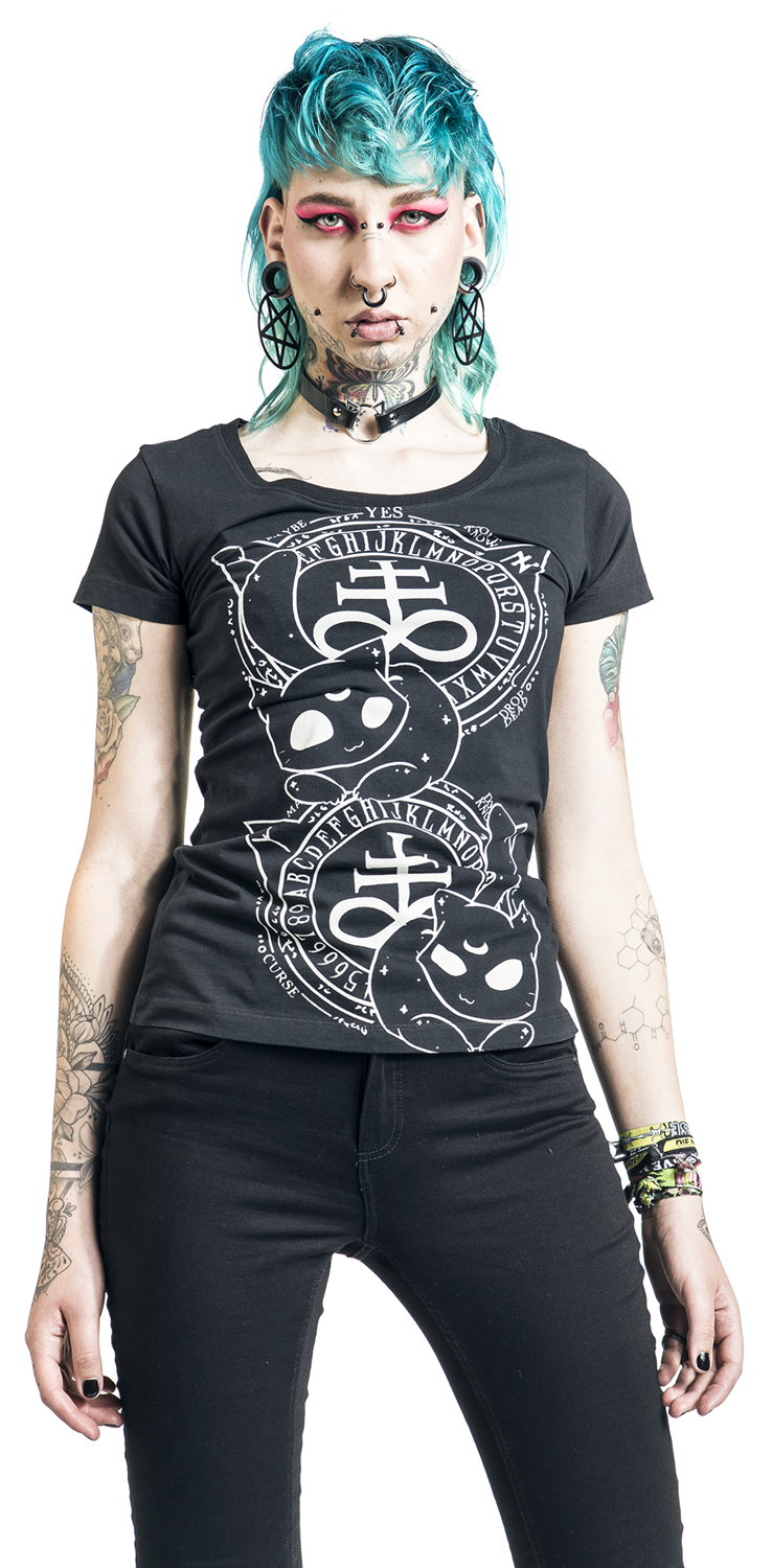 Heartless Cat Craft T-Shirt T-Shirt schwarz weiß