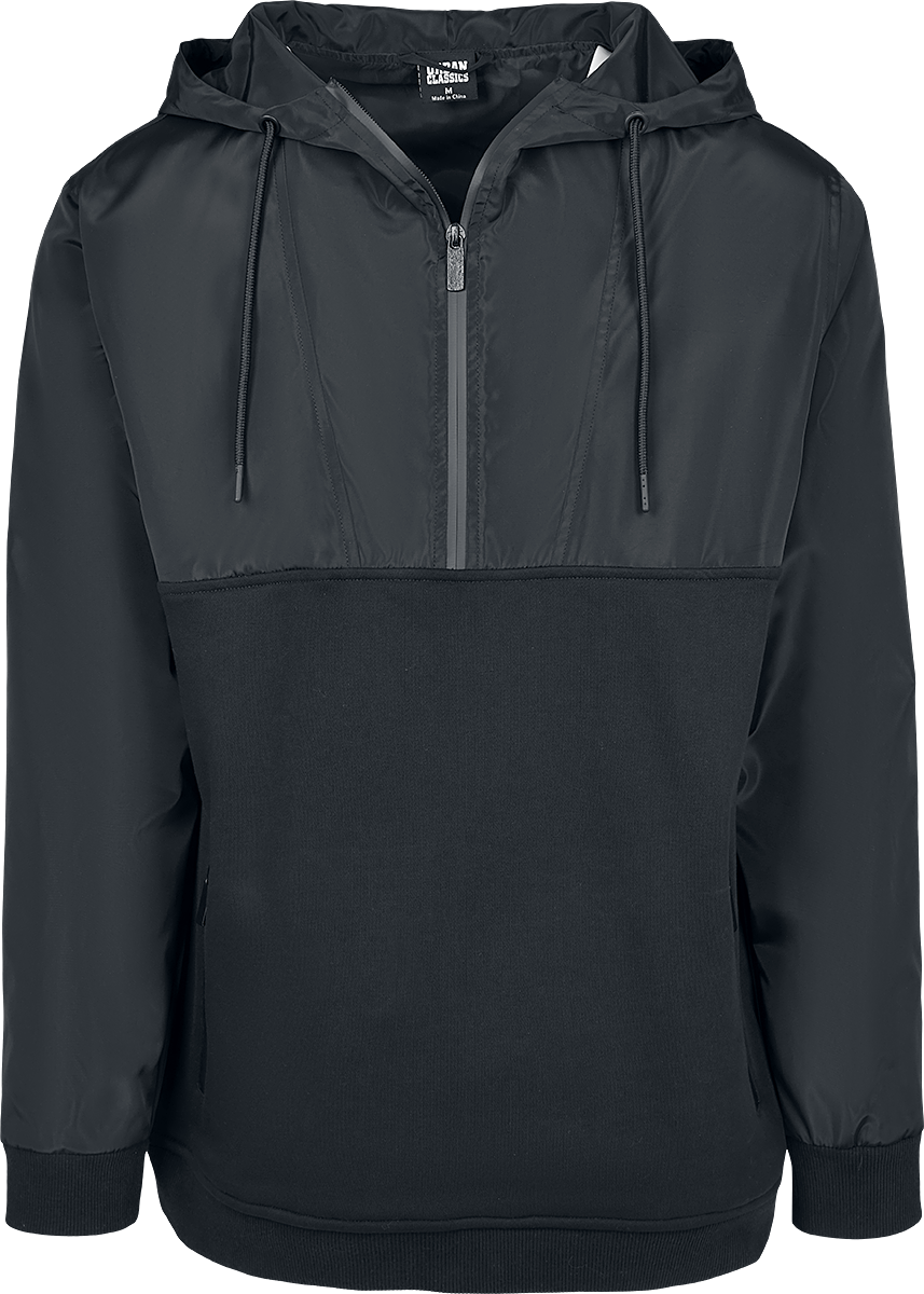 Urban Classics - Military Half Zip Hoodie - Hooded sweatshirt - black image