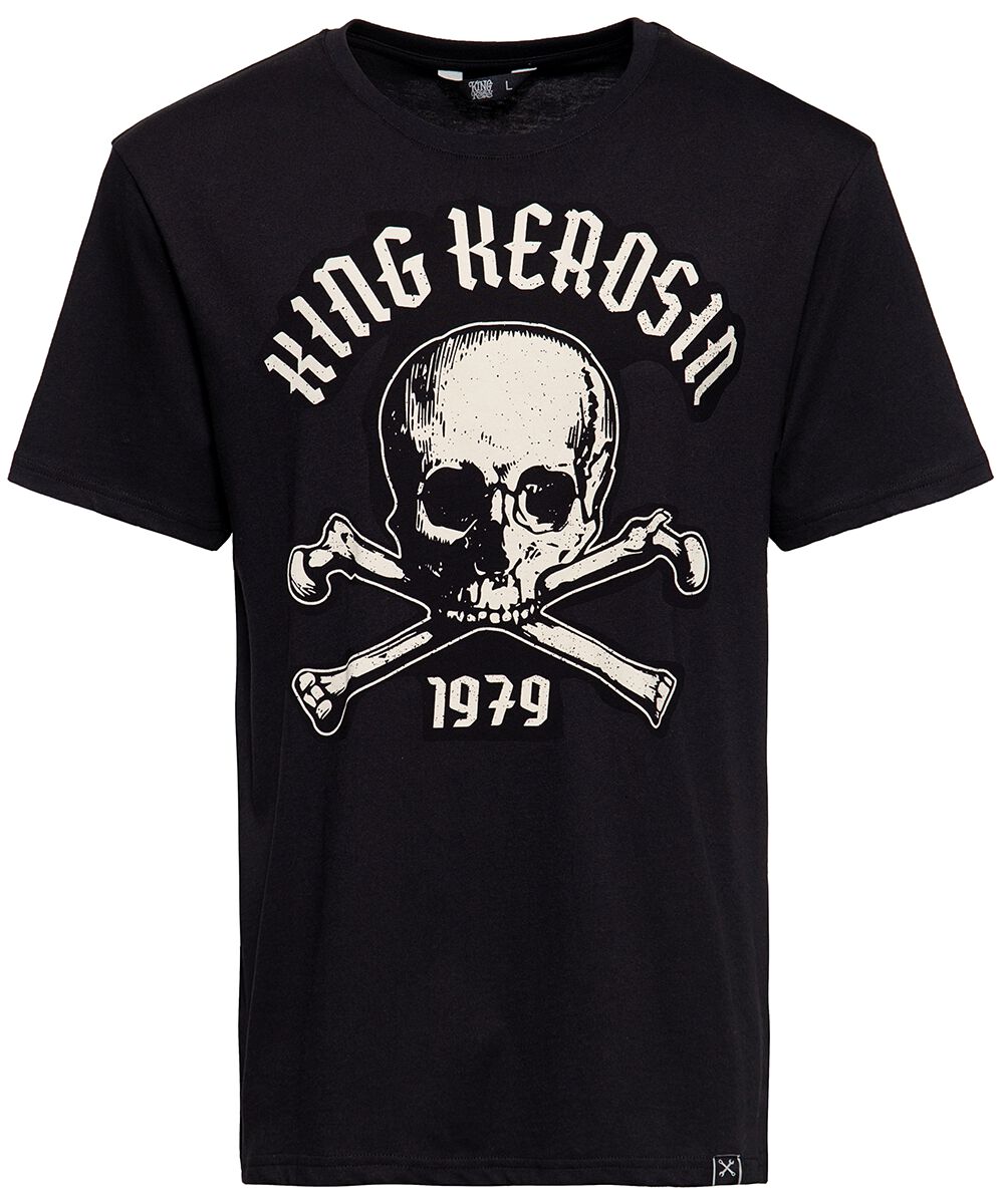 King Kerosin Skull Palma T-Shirt schwarz in XL
