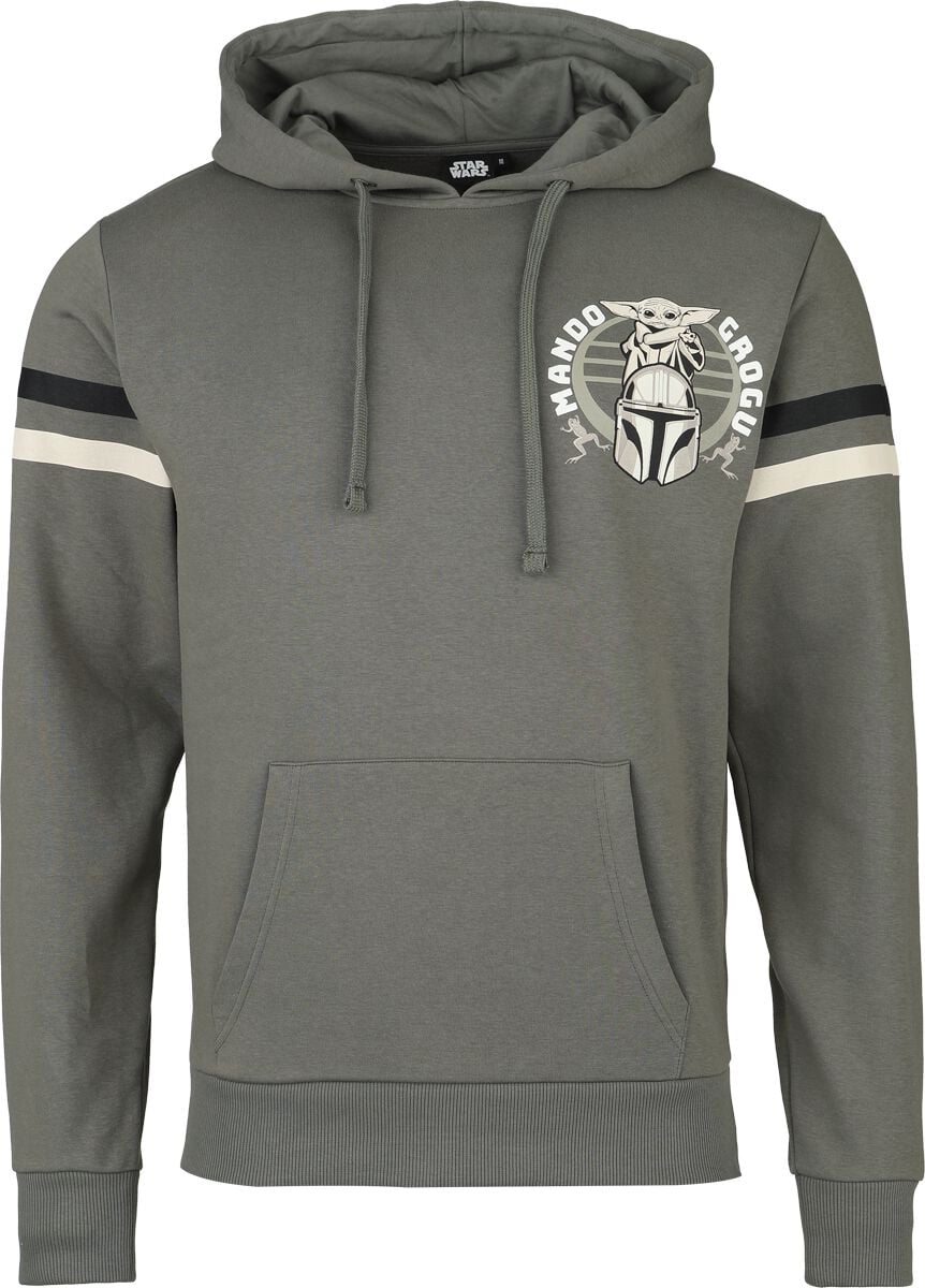Star Wars Kapuzenpullover - The Mandalorian - Where I Go, He Goes - M bis XXL - für Männer - Größe M - grün  - EMP exklusives Merchandise!