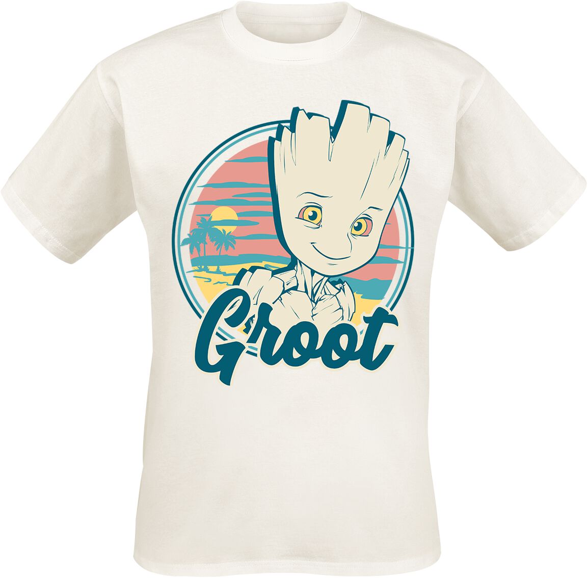 Guardians Of The Galaxy Tropical Groot T-Shirt beige