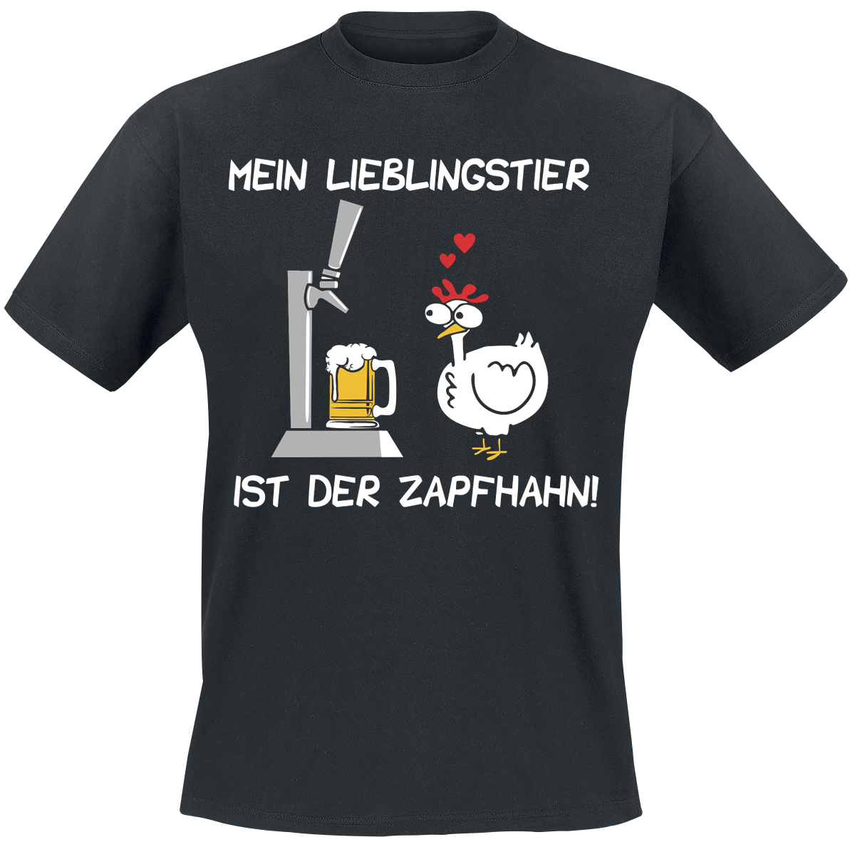 Alkohol & Party - Mein Lieblingstier ist der Zapfhahn - T-Shirt - schwarz - EMP Exklusiv!