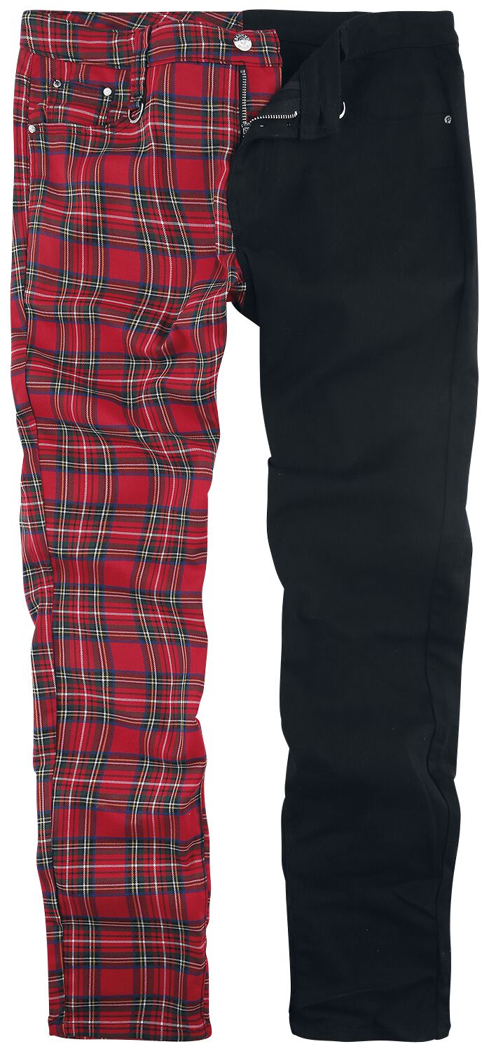 Split Pants Stoffhose rot/schwarz von Banned Alternative