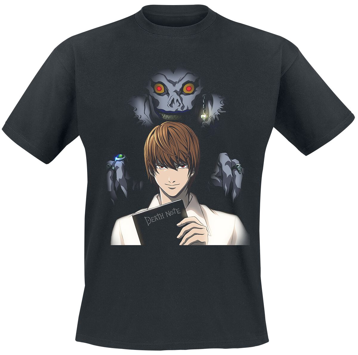 Death Note Light And Ryuk T-Shirt black