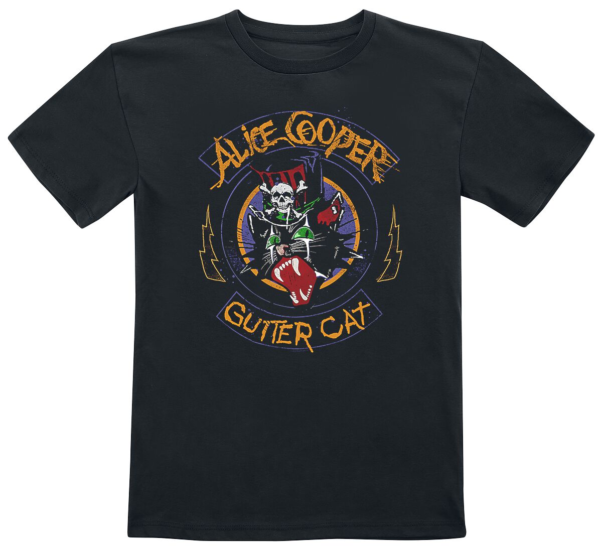 Alice Cooper Gutter Cat T-Shirt black