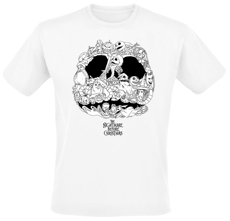 5063609727148 - Jack Skellington - Jackolanterns T-Shirt weiß in M