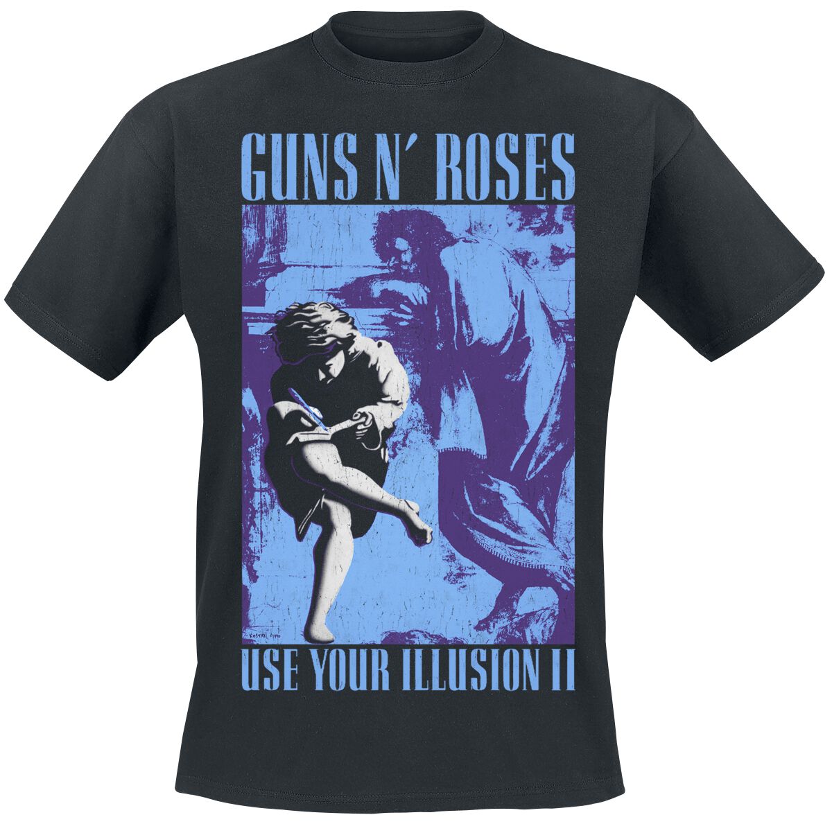 Guns N` Roses T-Shirt - 1991 Illusion - XL bis 5XL - für Männer - Größe 4XL - schwarz  - Lizenziertes Merchandise!