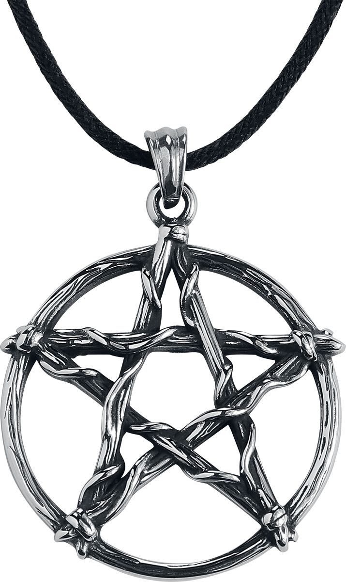 etNox hard and heavy - Gothic Halskette - Knoten-Pentagramm - für Damen - silberfarben