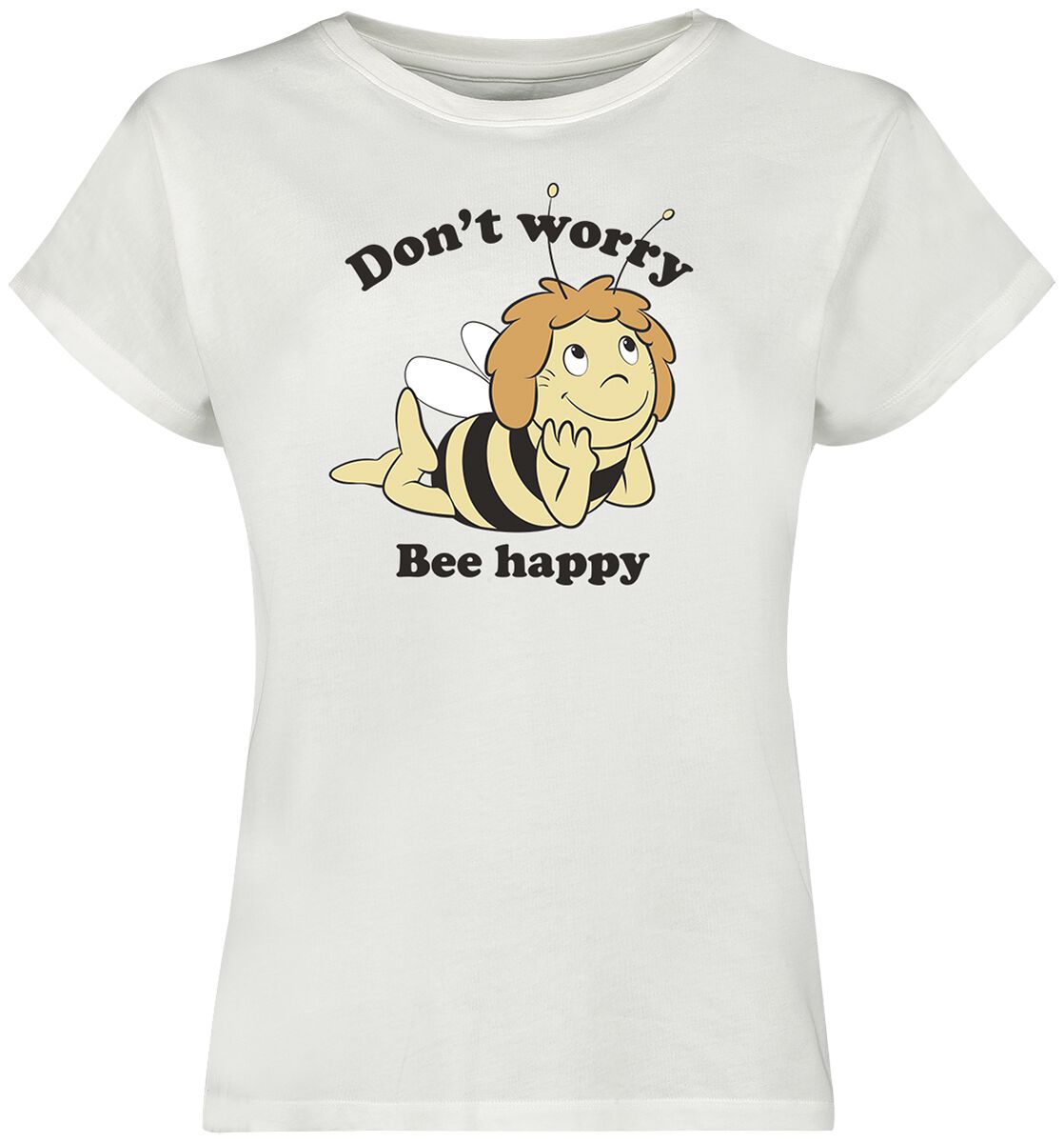 Don't Worry Bee Happy T-Shirt altweiß von Die Biene Maja