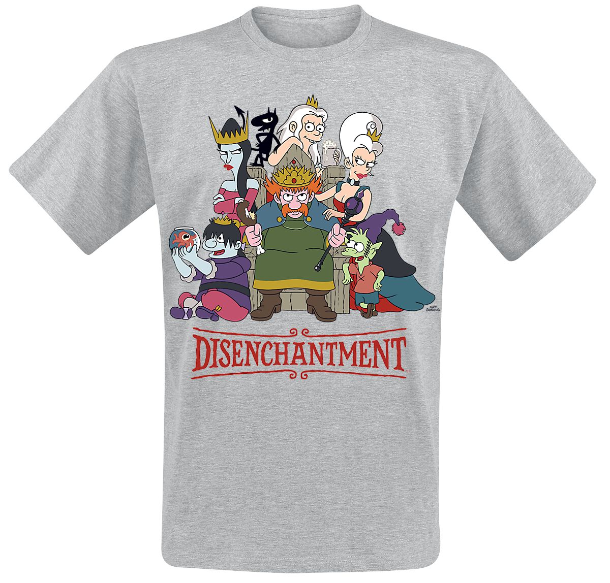 Disenchantment Group T-Shirt mottled grey