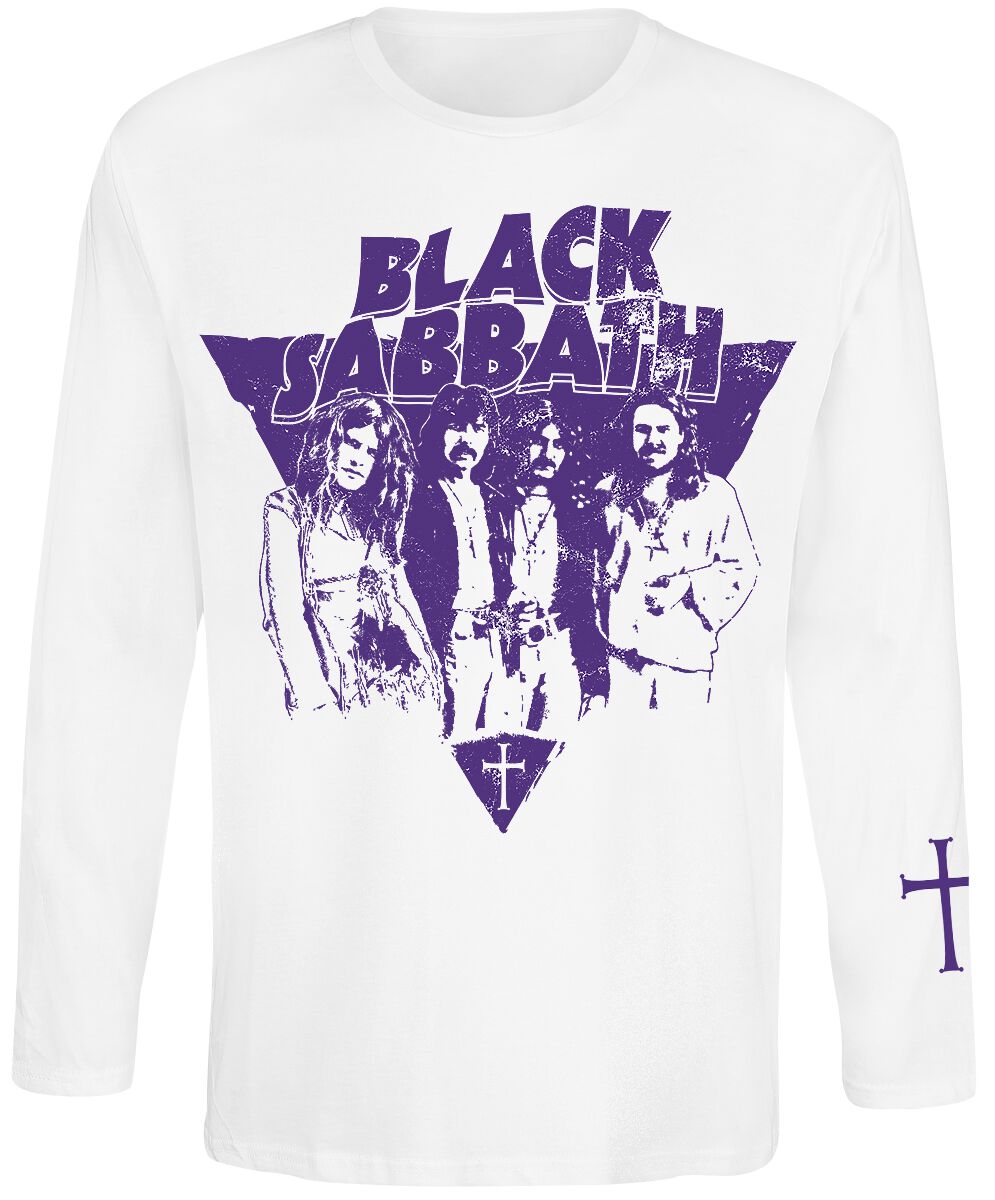 Image of Black Sabbath Triangle Logo Longsleeve weiß