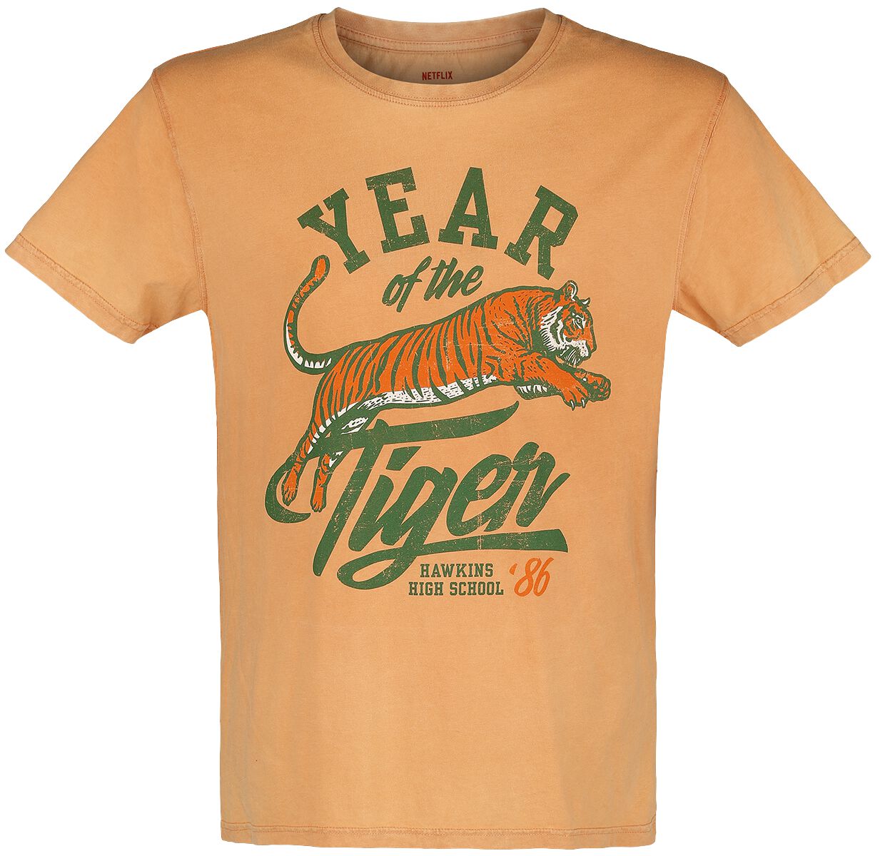 Stranger Things Year Of The Tiger T-Shirt orange