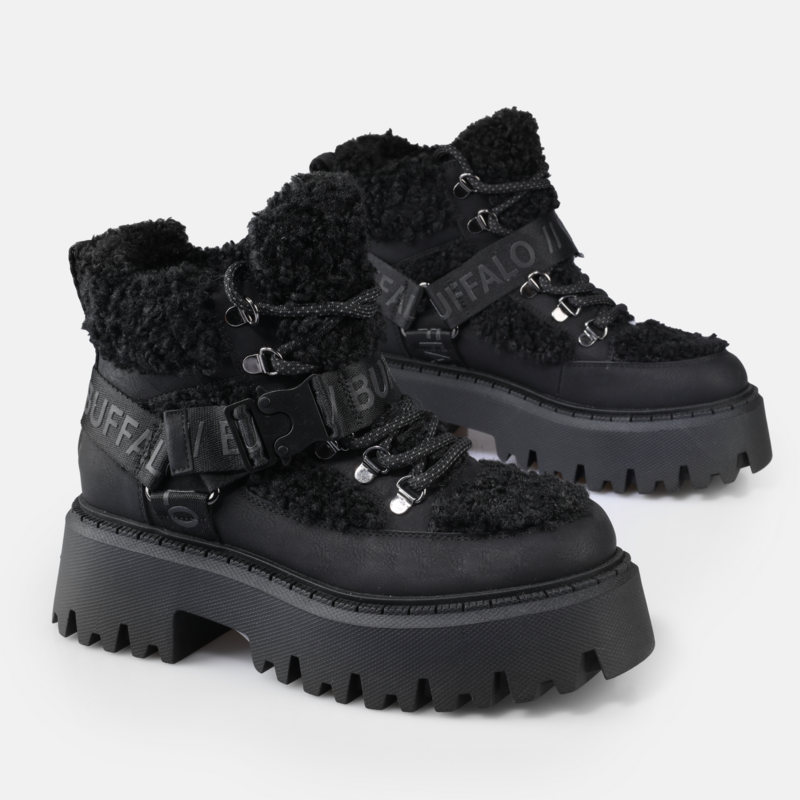 Buffalo  Boot - Aspen Com Mid - for Women - black