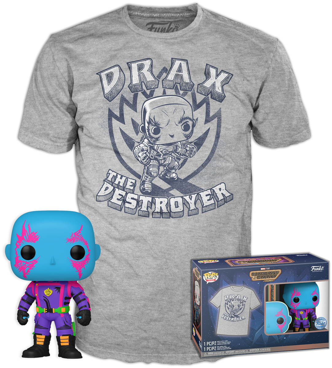 Guardians Of The Galaxy - Vol. 3 - Drax - T-Shirt plus Funko POP! & Tee - Funko Pop! Figur - multicolor