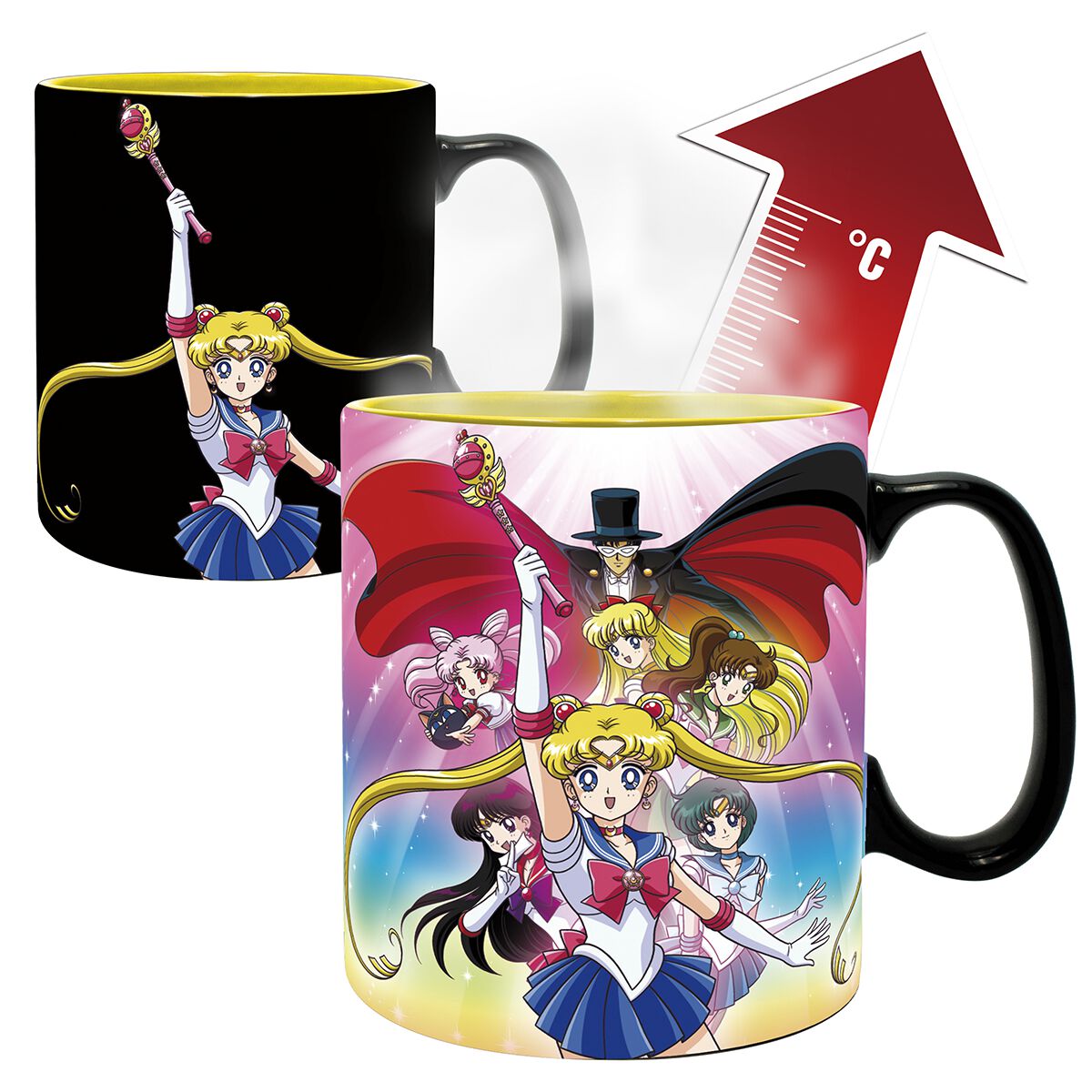 Mug de Sailor Moon - Groupe - Mug Thermo-Réactif - pour Unisexe - multicolore