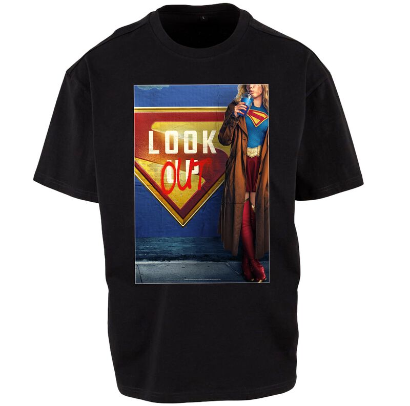 Supergirl - DC Comics T-Shirt - Poster Look Out - S bis 3XL - für Männer - Größe S - schwarz  - EMP exklusives Merchandise!