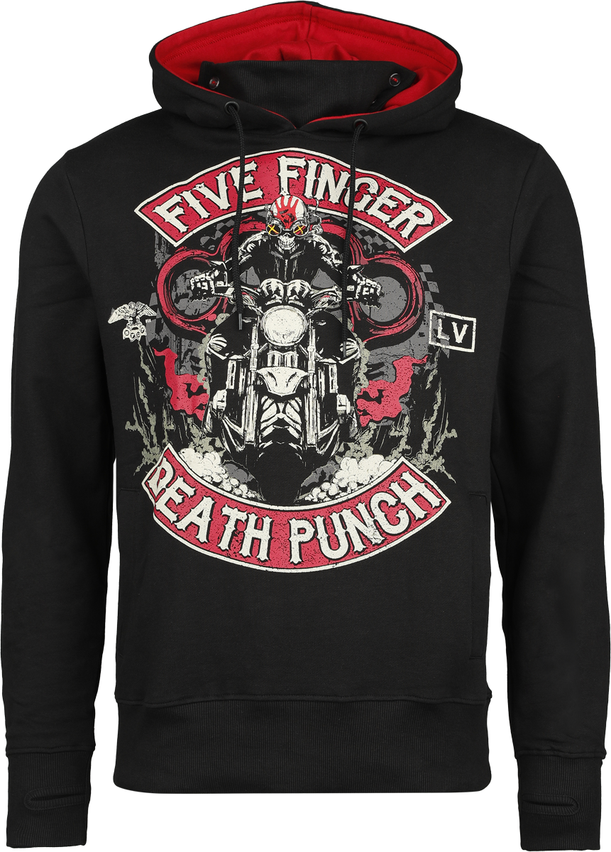 Five Finger Death Punch - Biker Badge - Kapuzenpullover - schwarz - EMP Exklusiv!