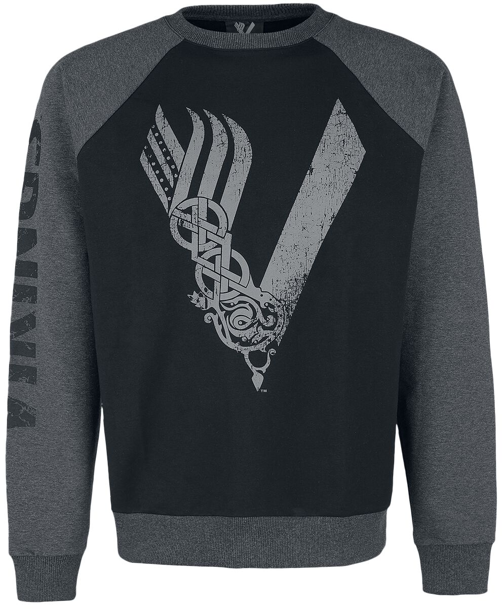 Image of Vikings Vikings Logo Sweat-Shirt schwarz/grau meliert