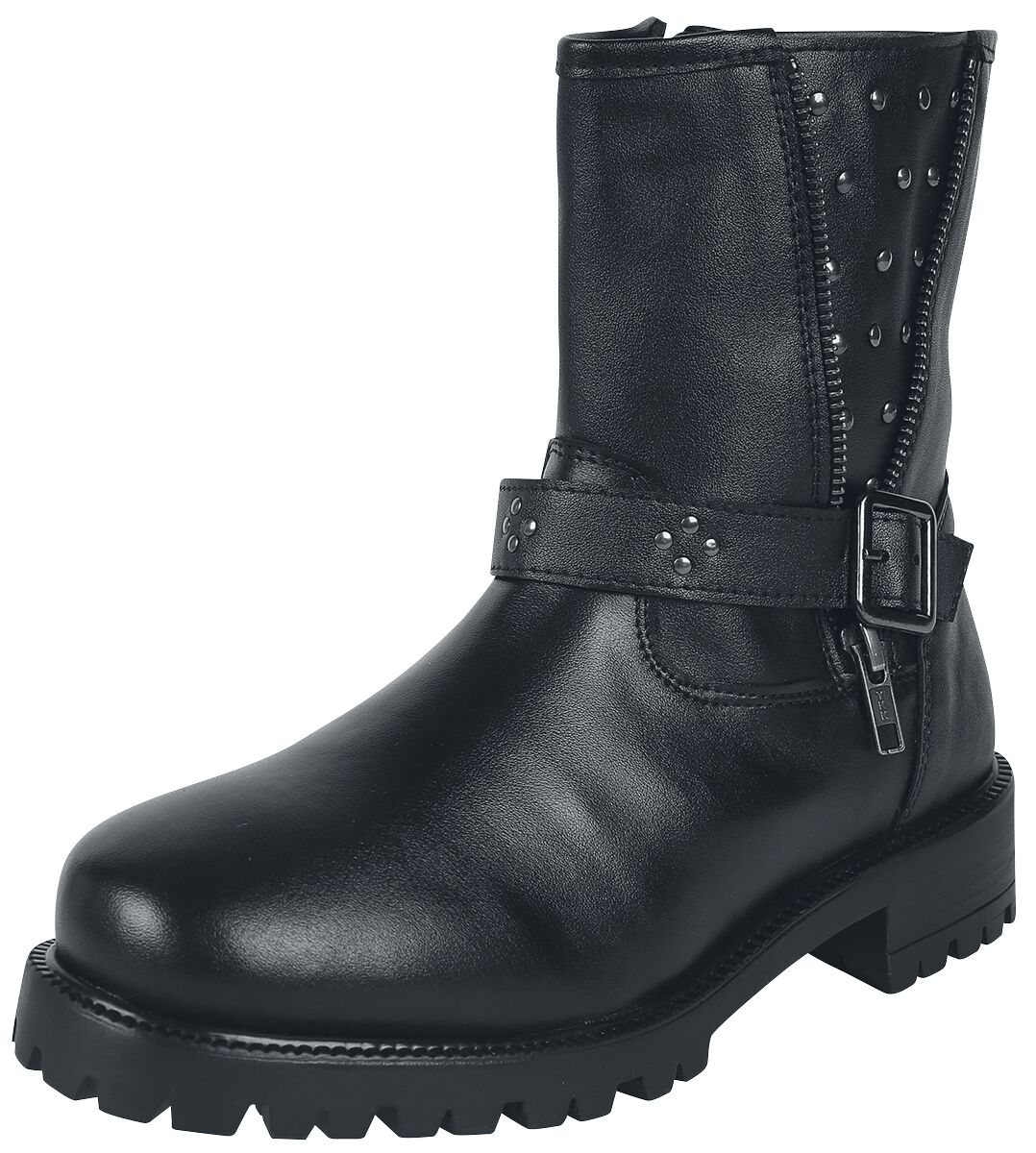 Levně Black Premium by EMP Motorkářské boty se zipem a řemínkem boty černá