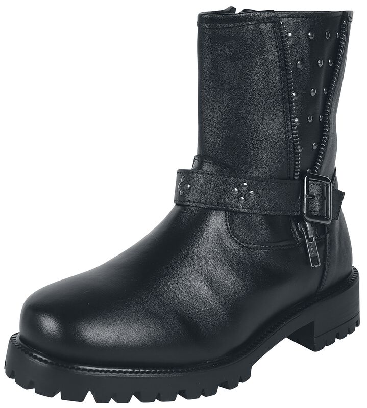 Bikerboots with Zipper and Strap
