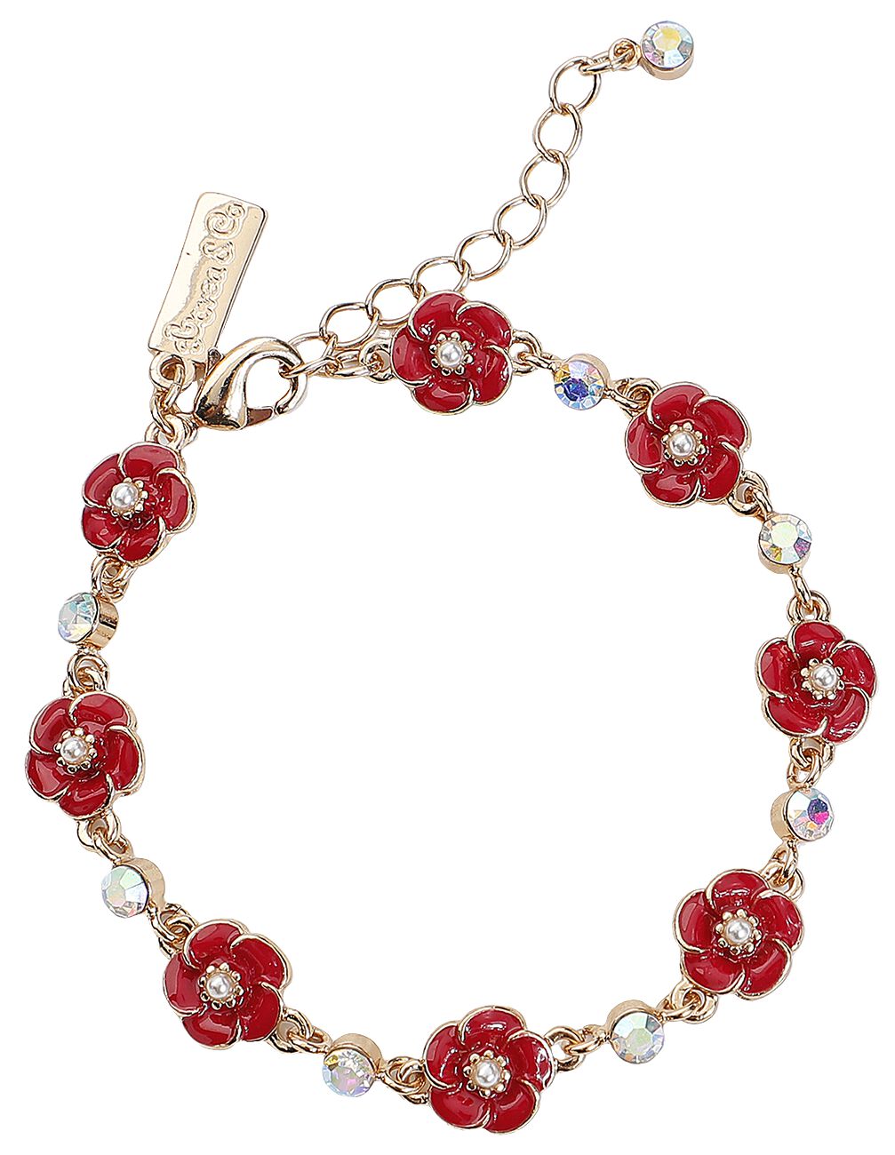 Lovett & Co. Small Rose Bracelet Bracelet red