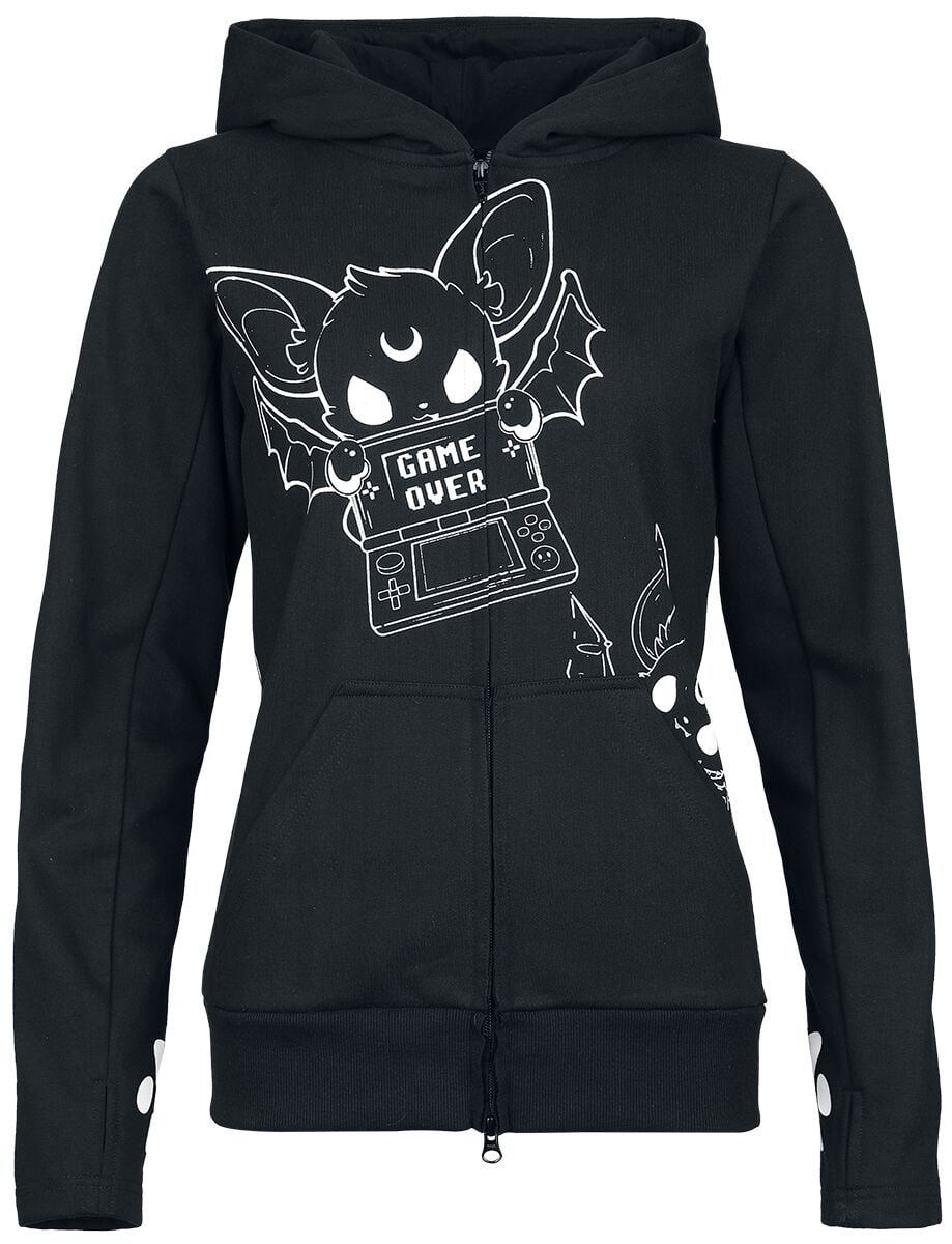 Heartless - Gothic Kapuzenjacke - Game Over Hood - S bis XL - für Damen - Größe S - schwarz