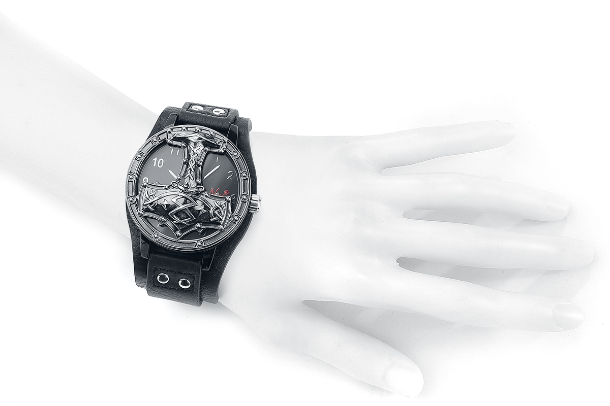 etNox Time Thors Hammer Armbanduhren schwarz - 20.84% Rabatt