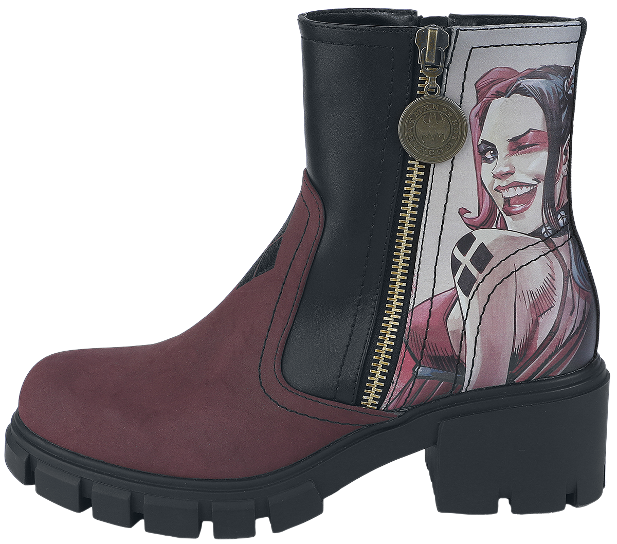 Batman Harley Quinn Stiefel rot