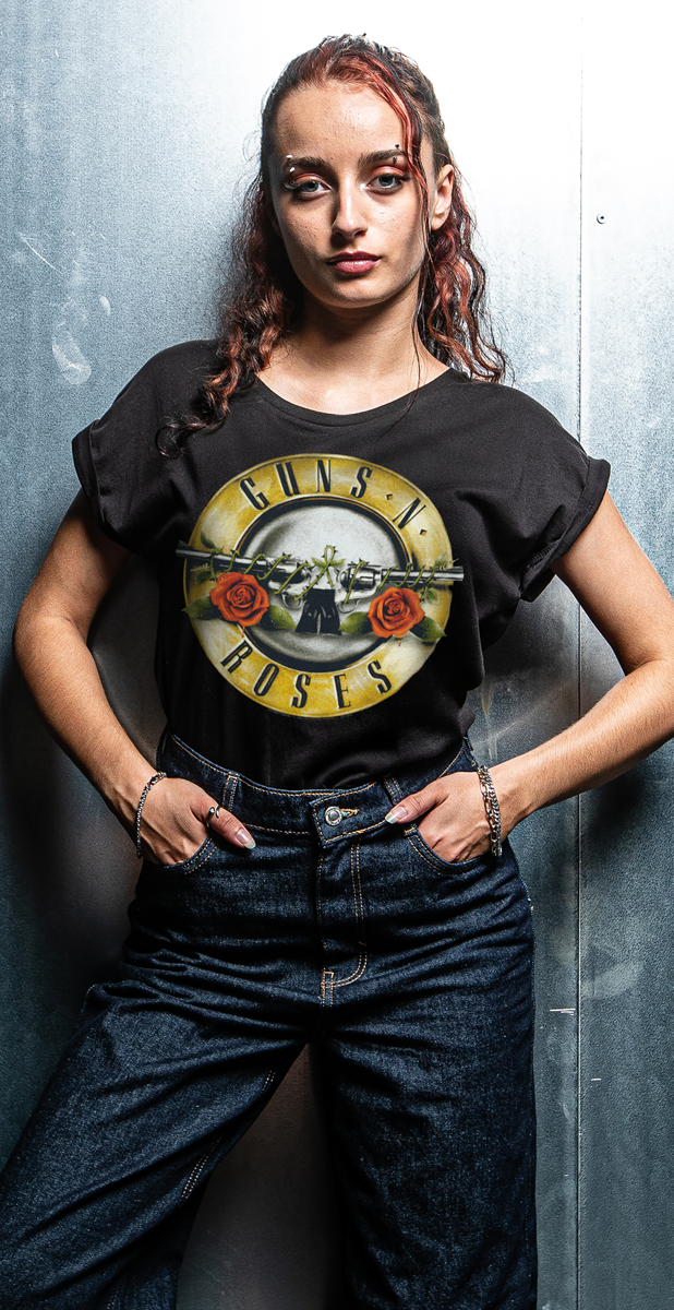 Thumbnail - Guns N' Roses Distressed Bullet T-Shirt schwarz in XL