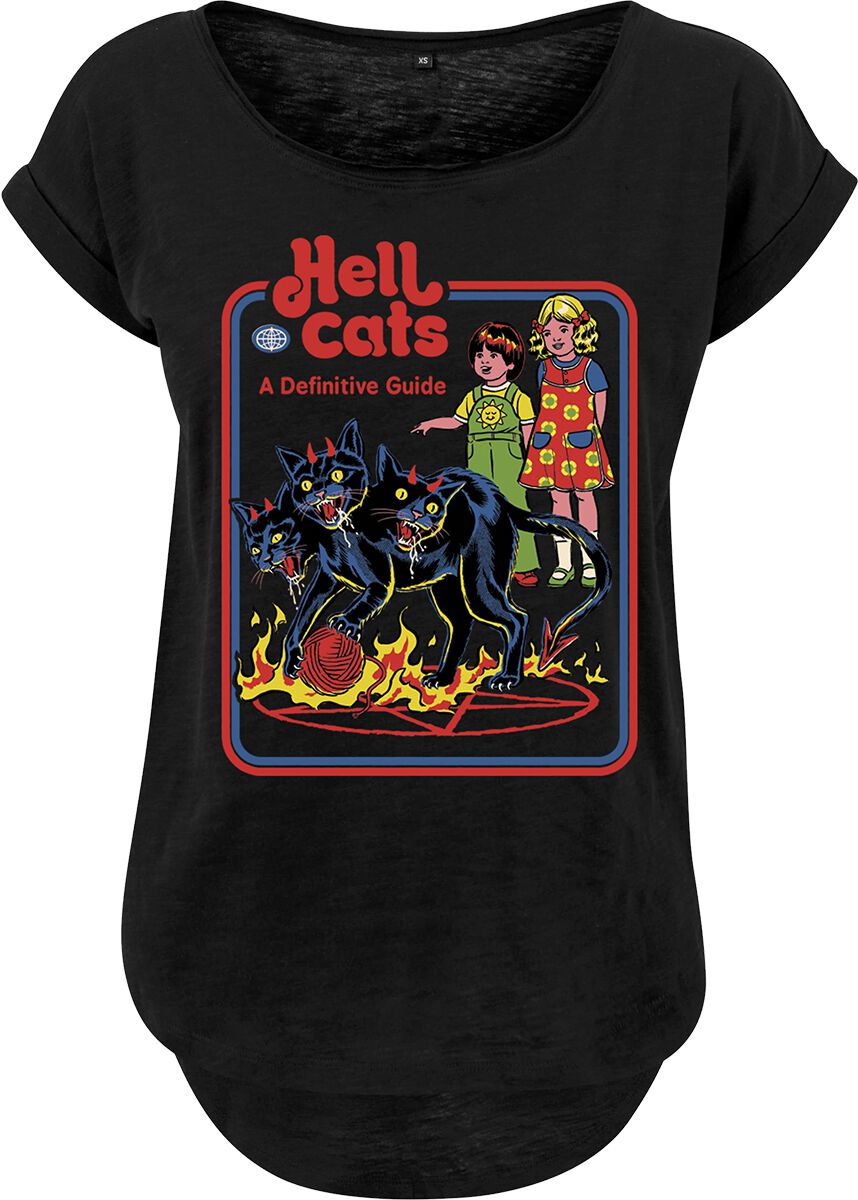 Image of T-Shirt Magliette Divertenti di Steven Rhodes - Hell Cats - L a 4XL - Donna - nero