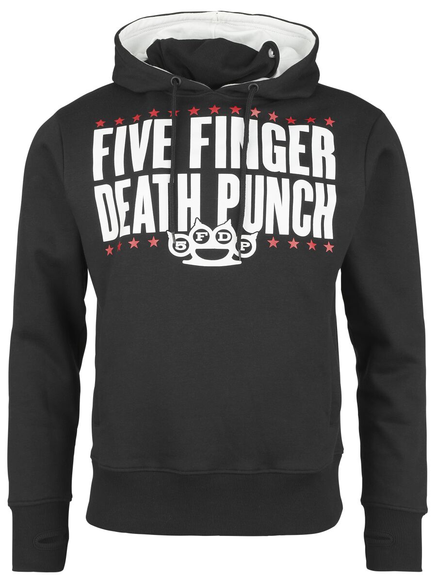 Five Finger Death Punch Kapuzenpullover – Punchagram – S bis L – für Männer – Größe L – schwarz  – EMP exklusives Merchandise!