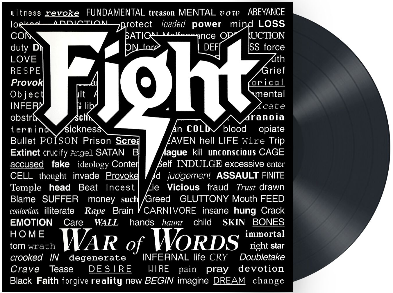 Image of Fight War of words LP schwarz