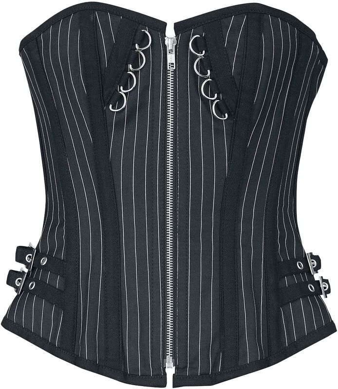 Corset with Stripes and Zipper