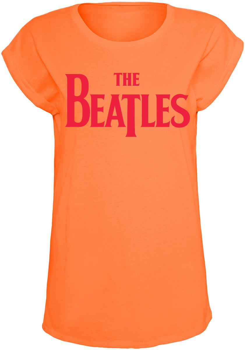 Image of The Beatles Logo Girl-Shirt orange