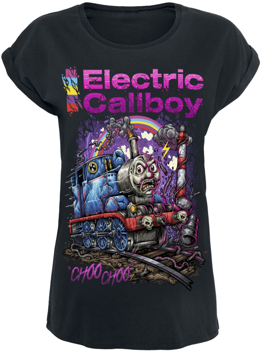 Image of T-Shirt di Electric Callboy - Choo Choo - S a XXL - Donna - nero