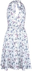 Nautical Print Button Front Dress, Voodoo Vixen, Mittellanges Kleid