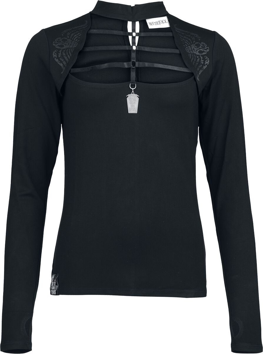 Maglia Maniche Lunghe  di Beetlejuice - Say It 3 Times - S a XXL - Donna - nero